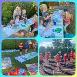 Uczniowie SP 2 bawiący się na pikniku rodzinnym