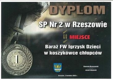 II miejsce w koszykówce