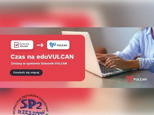 Plakat o logowaniu do edu Vulcan