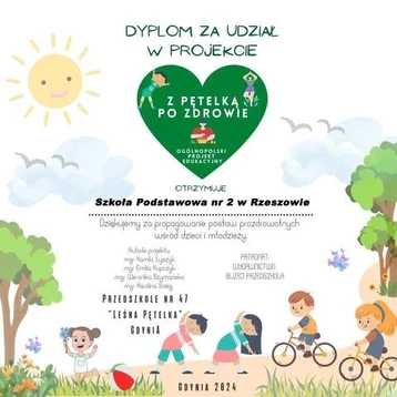 Dyplom za udział w programie Pętelka